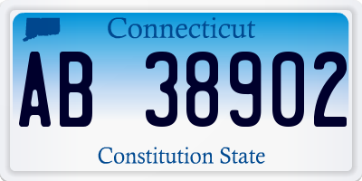 CT license plate AB38902