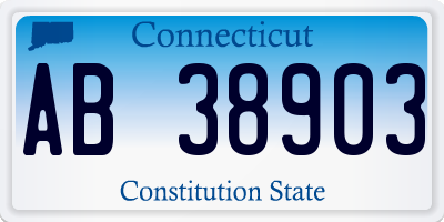 CT license plate AB38903