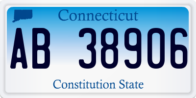 CT license plate AB38906