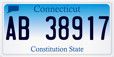 CT license plate AB38917