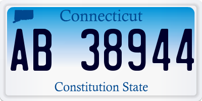 CT license plate AB38944
