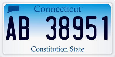 CT license plate AB38951