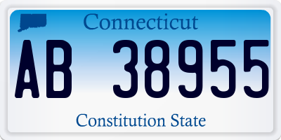 CT license plate AB38955