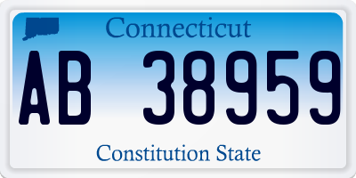 CT license plate AB38959