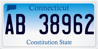 CT license plate AB38962