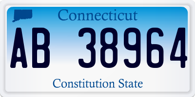 CT license plate AB38964