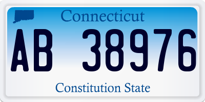 CT license plate AB38976
