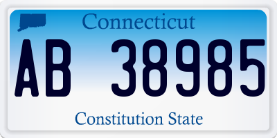 CT license plate AB38985