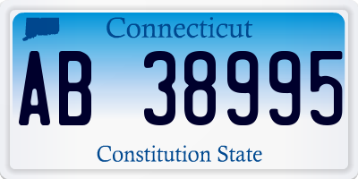 CT license plate AB38995