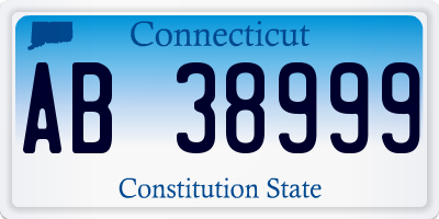 CT license plate AB38999