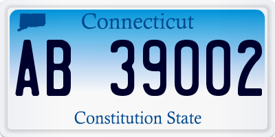 CT license plate AB39002