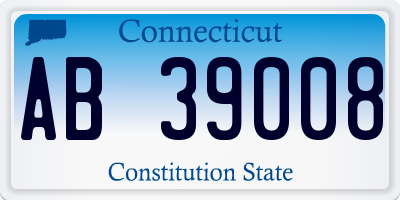 CT license plate AB39008