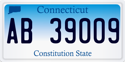 CT license plate AB39009