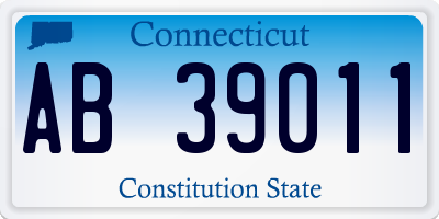 CT license plate AB39011