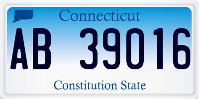 CT license plate AB39016