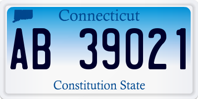 CT license plate AB39021