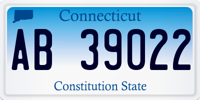 CT license plate AB39022