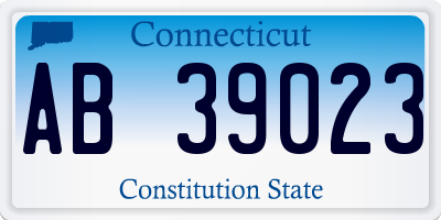 CT license plate AB39023