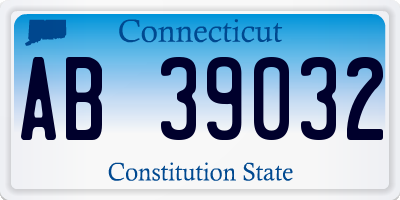 CT license plate AB39032