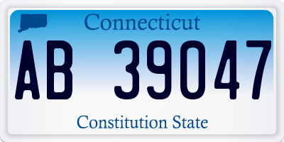 CT license plate AB39047
