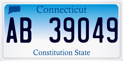 CT license plate AB39049