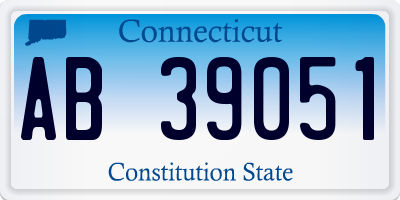 CT license plate AB39051