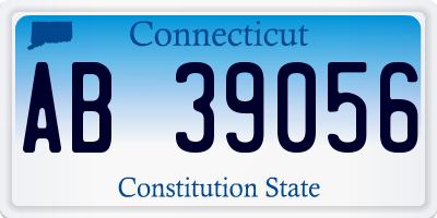 CT license plate AB39056