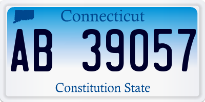 CT license plate AB39057