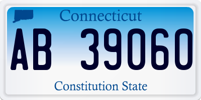 CT license plate AB39060