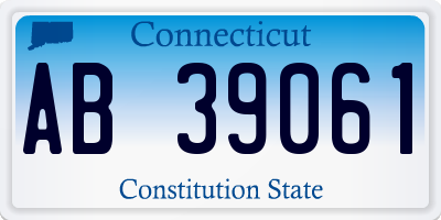 CT license plate AB39061