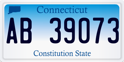 CT license plate AB39073