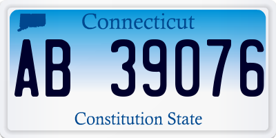 CT license plate AB39076