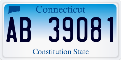 CT license plate AB39081