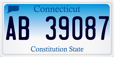 CT license plate AB39087
