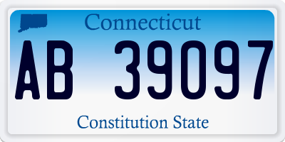 CT license plate AB39097