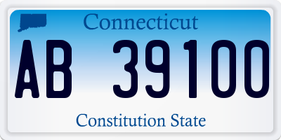 CT license plate AB39100