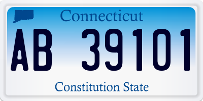 CT license plate AB39101