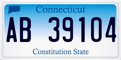 CT license plate AB39104