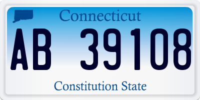 CT license plate AB39108