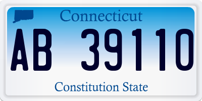 CT license plate AB39110