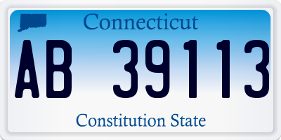 CT license plate AB39113
