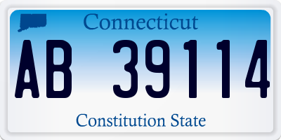 CT license plate AB39114