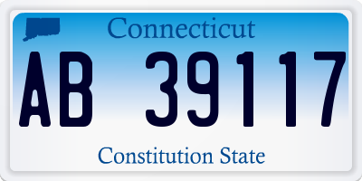 CT license plate AB39117