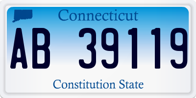 CT license plate AB39119