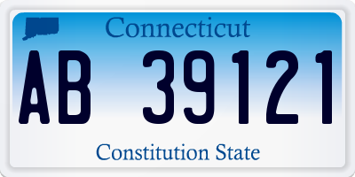 CT license plate AB39121