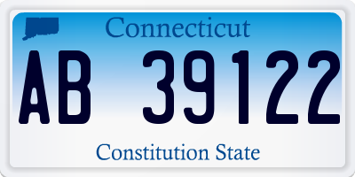 CT license plate AB39122