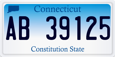 CT license plate AB39125