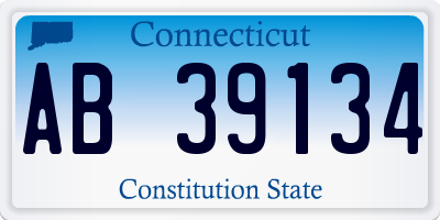 CT license plate AB39134