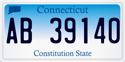 CT license plate AB39140