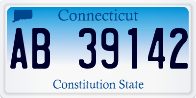 CT license plate AB39142